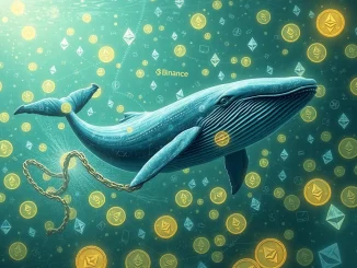 An Ethereum whale accumulating a massive amount of ETH, symbolizing significant crypto whale activity on Binance.