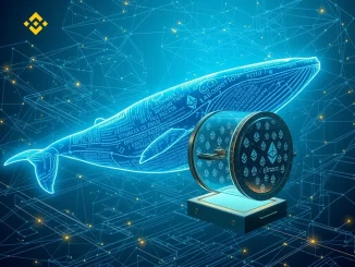 An Ethereum whale performing a significant ETH withdrawal from Binance, representing substantial crypto accumulation.