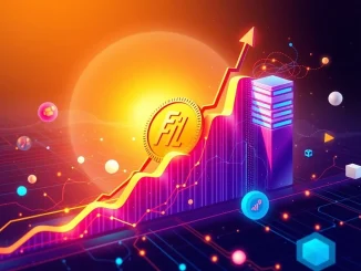 Chart showing Filecoin (FIL) price surge, symbolizing the growth of decentralized storage solutions in the crypto market.