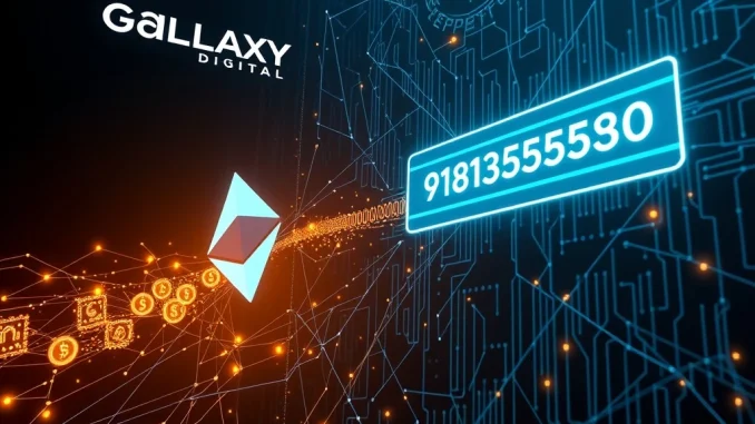 Visualizing a significant **Galaxy Digital Ethereum** transfer of 9,272 ETH, highlighting the flow of digital assets.