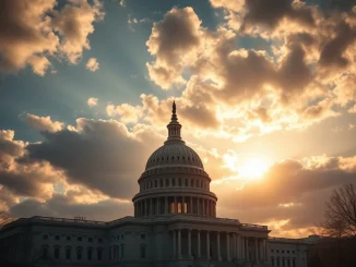 US Capitol building symbolizing **US political stability** after the **government shutdown** ended with **Trump's budget deal**.