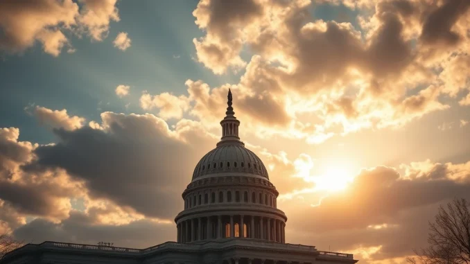 US Capitol building symbolizing **US political stability** after the **government shutdown** ended with **Trump's budget deal**.