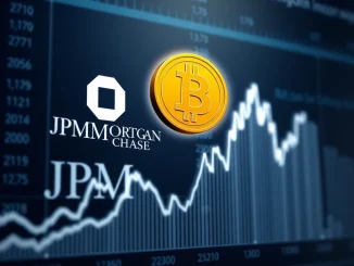 A chart showing a significant 64% increase in JPMorgan's IBIT holdings, reflecting growing institutional investment in BlackRock's spot Bitcoin ETF.