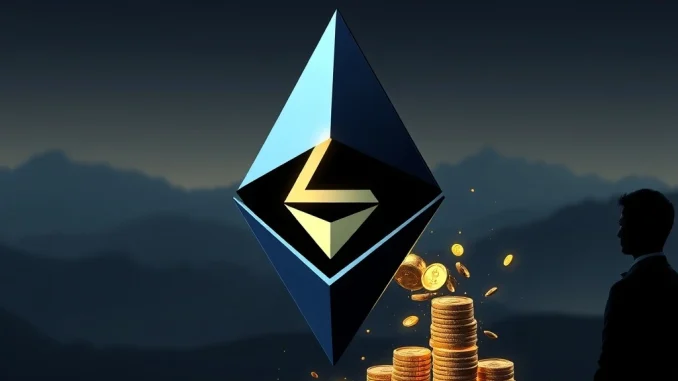 A visual representation of Justin Sun's address staking a monumental amount of ETH on Lido Finance, symbolizing a major move in decentralized finance.