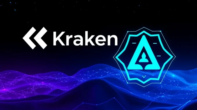 Kraken's digital interface showcasing the AIN token, signifying the exchange's new listing and the advancement of AI crypto projects.