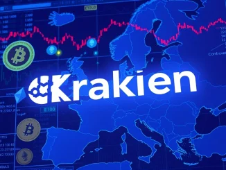 Kraken crypto collateral platform allowing European users to leverage digital assets for derivatives trading, symbolizing financial innovation.