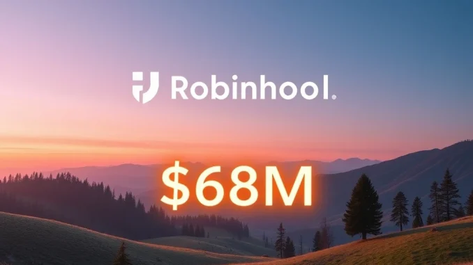 A graphic representing the Lighter funding round, highlighting $68M investment and Robinhood crypto investment in a perpetual futures exchange.
