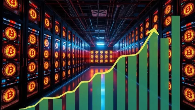 Illustrates the impressive financial turnaround and Q3 revenue growth of MARA Holdings, a leading Bitcoin mining firm.
