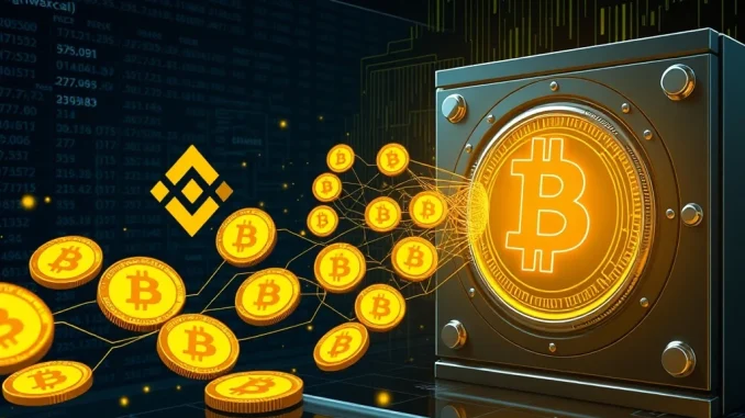 Visualizing a significant Matrixport Bitcoin withdrawal from Binance, showing a large BTC transfer impacting institutional crypto movements.