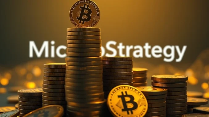 MicroStrategy Bitcoin: Strategic Acquisition Boosts Holdings by 397 BTC MicroStrategy Bitcoin acquisition: a visual representation of MSTR adding 397 BTC to its substantial digital asset portfolio.
