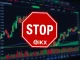OKX delisting notice on a trading screen, signaling the end of AI16Z/USDT perpetual futures trading.