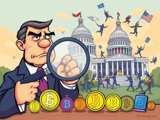 Illustration of the SEC's tightening grip on crypto regulation amidst congressional disarray, impacting the future of digital assets.