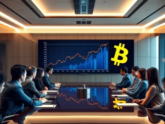 A digital chart shows Remixpoint's increasing Bitcoin holdings, symbolizing the Japanese company's strategic BTC investment.