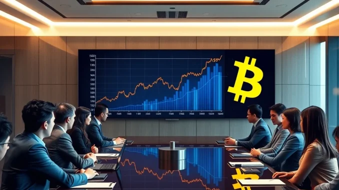 A digital chart shows Remixpoint's increasing Bitcoin holdings, symbolizing the Japanese company's strategic BTC investment.