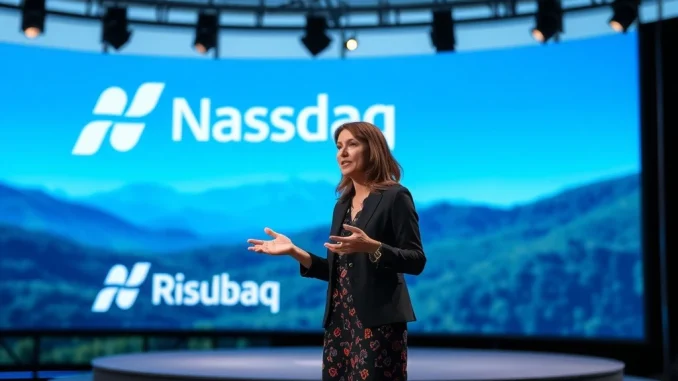Nasdaq CEO Adena Friedman keynoting Ripple Swell, signaling major finance-crypto convergence.