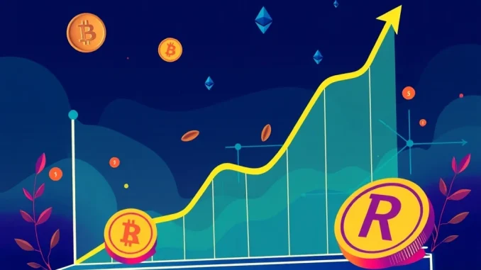 A graph showing Robinhood crypto revenue surging, reflecting strong Q3 earnings and increased trading volume.