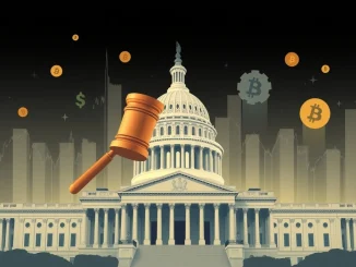 A gavel at the US Capitol symbolizes the crucial Senate bill passing to avert a US government shutdown crisis.