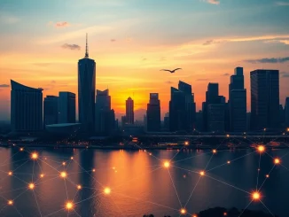 Digital representation of a **tokenized retail fund** approved by Singapore's MAS, symbolizing innovation in wealth management.