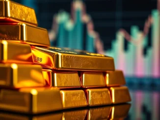 A stack of gleaming gold bars symbolizing the recent surge in spot gold price and robust market performance.