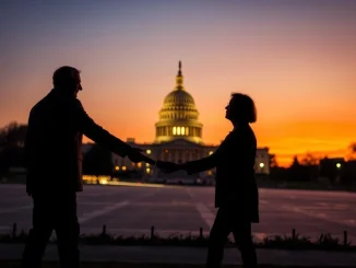 U.S. Capitol Building symbolizing political negotiations to prevent a government shutdown, following John Thune's statement.