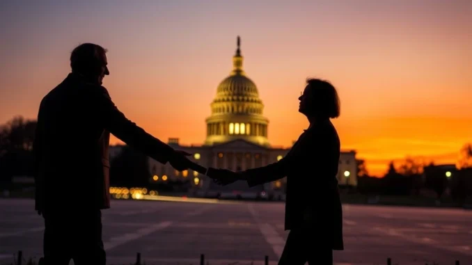 U.S. Capitol Building symbolizing political negotiations to prevent a government shutdown, following John Thune's statement.