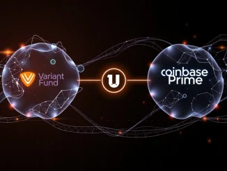 Illustrates a **UNI token transfer** of $77.5M from a **Variant Fund** wallet to **Coinbase Prime**, signifying a major crypto transaction.