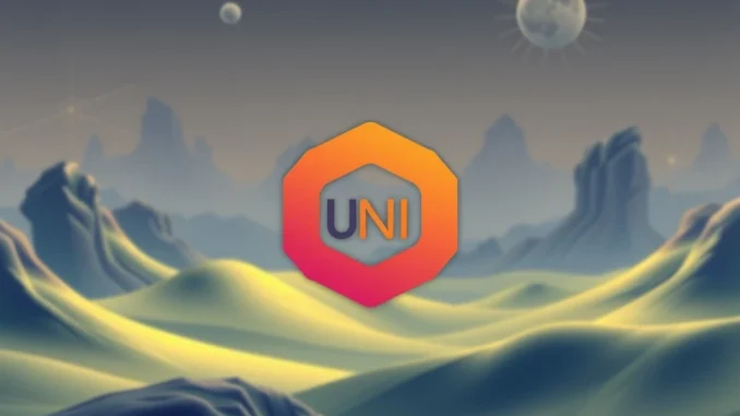 A visual representing the Uniswap UNI token supply being reduced through a critical governance proposal.