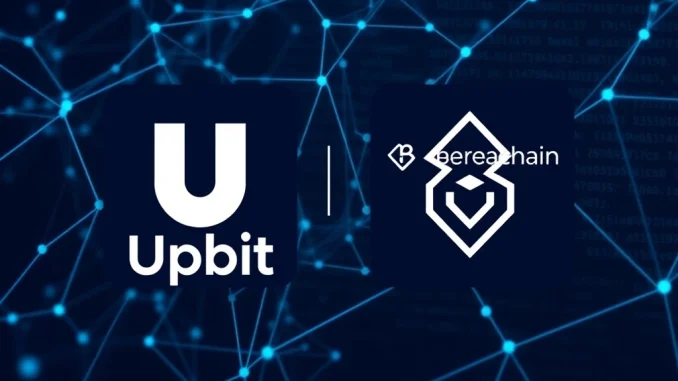 Upbit BERA hard fork notice indicating temporary suspension of deposits and withdrawals for Berachain network upgrade.