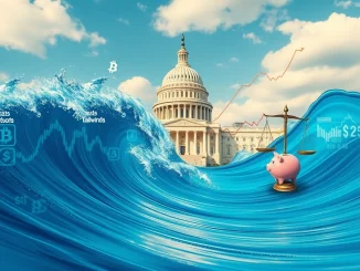 Visualizing the end of the US government shutdown and its positive impact on market liquidity, signaling tailwinds for risk assets.