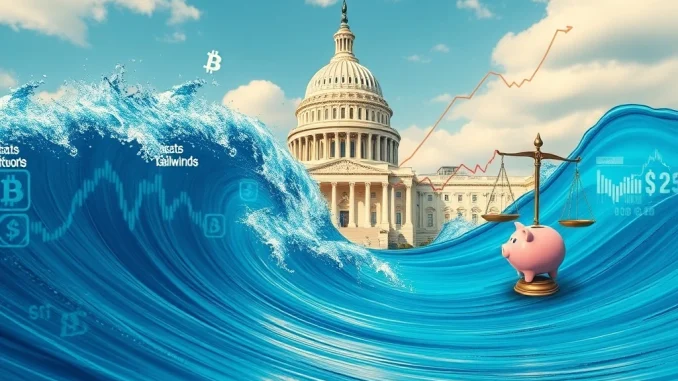 Visualizing the end of the US government shutdown and its positive impact on market liquidity, signaling tailwinds for risk assets.