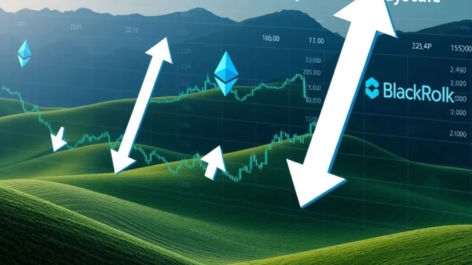 Chart illustrating significant US spot ETH ETF outflows, primarily driven by BlackRock's fund, reflecting current market sentiment.
