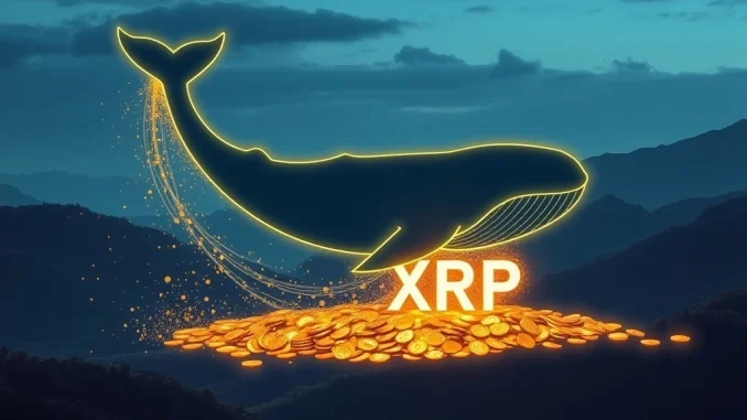 XRP's Massive $751 Million Transfer to Ripple Sparks Speculation A visual representation of a significant XRP transfer, symbolizing a large movement of digital assets to Ripple, sparking market interest.