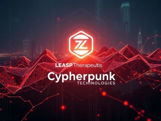 Visualizing Leap Therapeutics' Zcash investment and rebranding to Cypherpunk Technologies, symbolizing corporate crypto adoption.