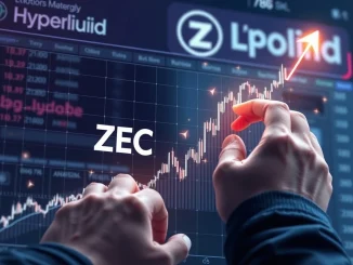 A successful Hyperliquid trader's chart showing massive ZEC long profits, illustrating significant crypto trading gains.