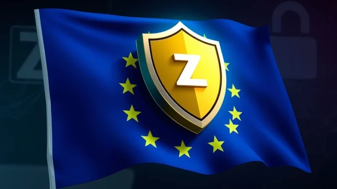 Zero Hash's new EU MiCA license certificate displayed with the European flag, symbolizing the company's compliance and expansion of stablecoin services across Europe.
