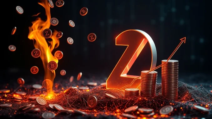 Illustrative graphic depicting zkSync's strategic move to enhance ZK token value through buybacks and burns, signaling growth in ZK token value.