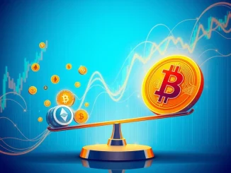 Illustration showing cryptocurrency liquidity shifting from altcoins to Bitcoin and Ethereum dominance