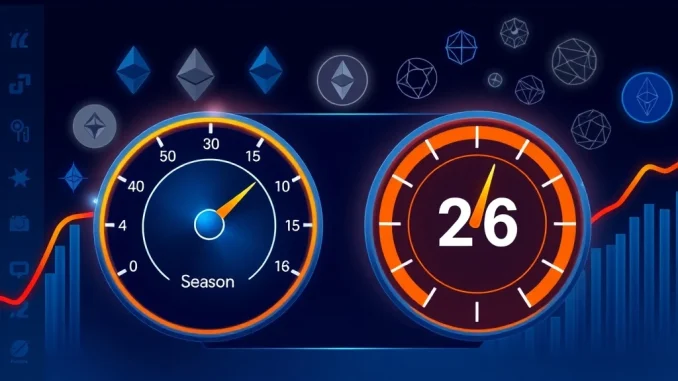 The Altcoin Season Index rising to 26 indicates a potential shift from Bitcoin dominance to altcoin performance.