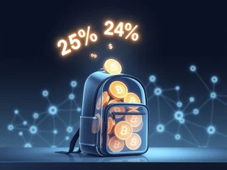 Backpack exchange token unlock distribution showing 25% supply release at token generation event with cryptocurrency visualization