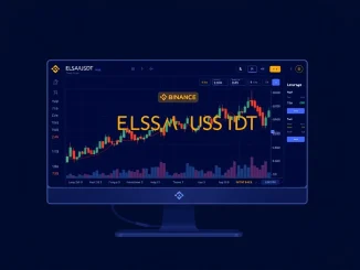 Binance trading interface showing ELSA/USDT perpetual futures contract with 20x leverage options for cryptocurrency derivatives trading