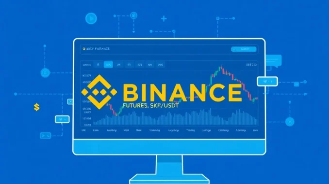 Binance SKR perpetual futures trading interface showing derivatives market expansion