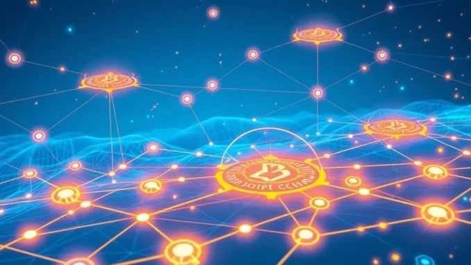 Binance Smart Chain leading blockchain network activity with data visualization of transactions and network speed