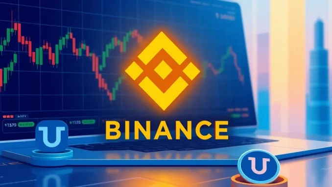 Binance exchange listing U token with USDT and USDC trading pairs for cryptocurrency investors