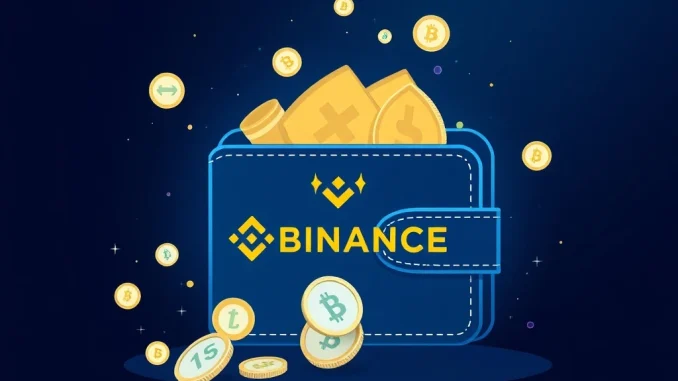 Binance Wallet SPACE airdrop distribution to Alpha traders visualized as digital token transfer