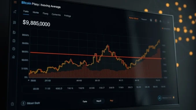 Bitcoin price chart approaching 720-day moving average support at $86,000 for strategic DCA entry