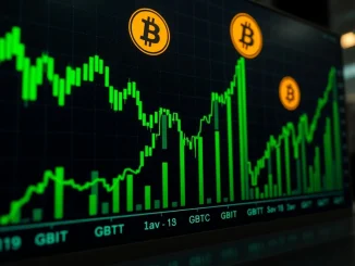 Data visualization showing growth in U.S. spot Bitcoin ETF investment inflows.