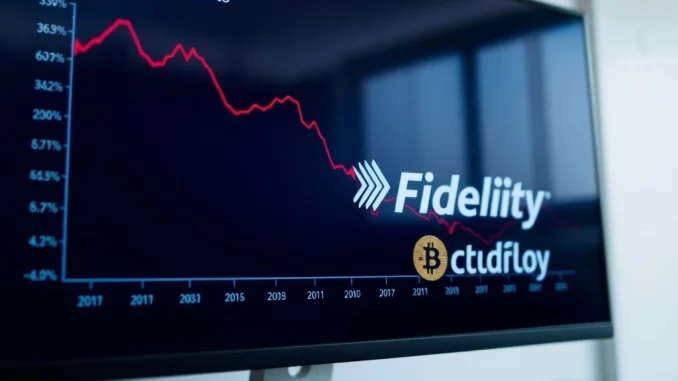 Chart showing significant spot Bitcoin ETF outflows from major financial institutions.