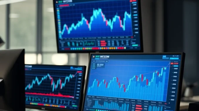 Bitcoin and Ethereum options volatility charts showing historic lows on Deribit exchange dashboard