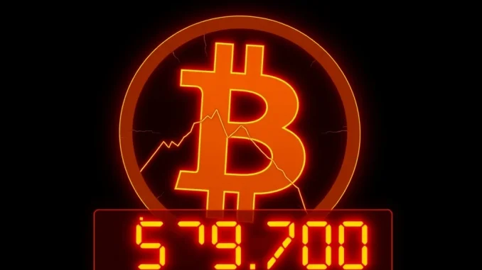 Bitcoin price falls below $80,000, showing market volatility and a key support break.