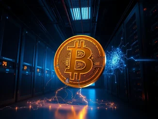 Bitcoin hashrate decline visualization showing computing power migration from cryptocurrency to artificial intelligence services